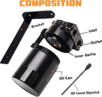 Oil Catch Can Baffled Oil Separator Tank Compatible with Ford F150 5.0L 2.7EB 3.5EB 11-22, Expedition 3.5L Ecoboost 18-22 350Ml Black