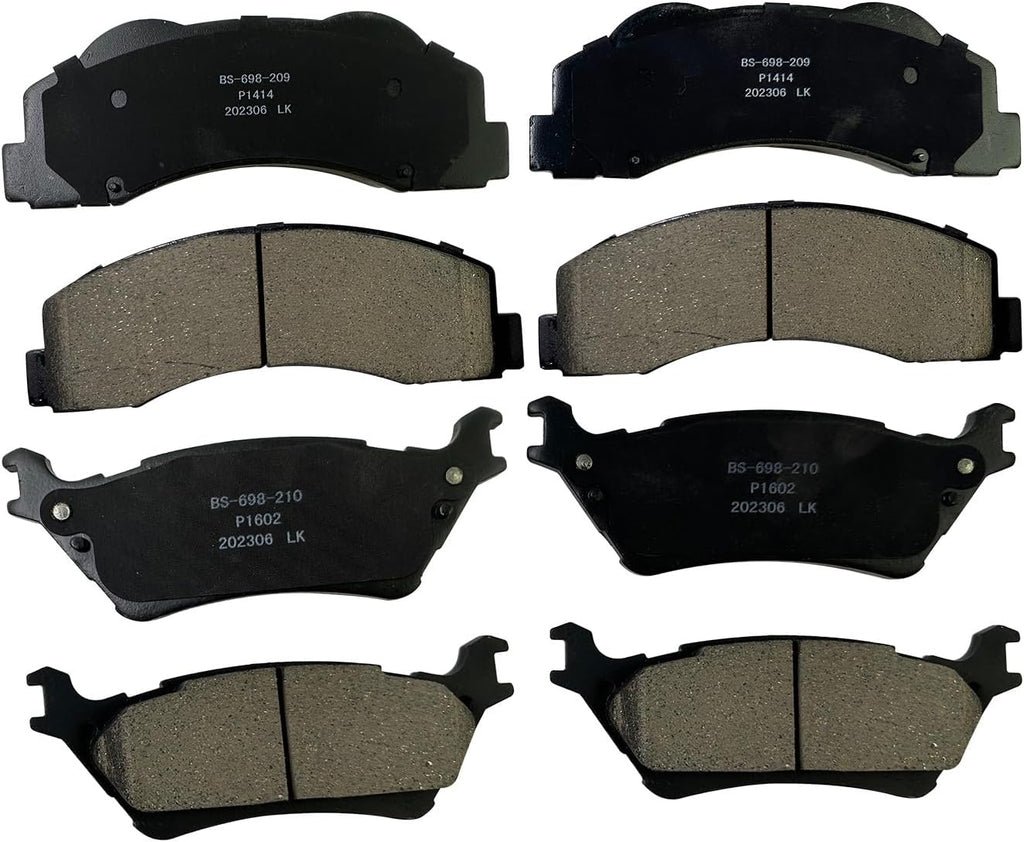 Front and Rear Ceramic Brake Pads for 2012-2020 Ford F150