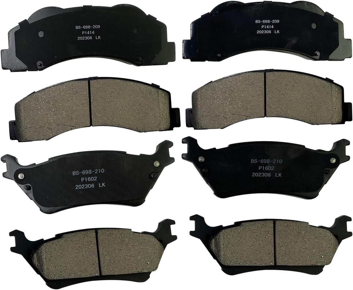 Front and Rear Ceramic Brake Pads for 2012-2020 Ford F150