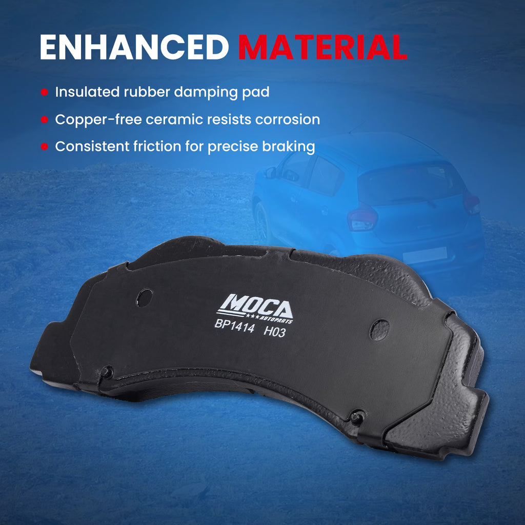 D1414 4X Front Posi Ceramic Brake Pads Fit for 2011-2021 Lincoln Navigator & 2010-2021 Ford Expedition & 2010-2017 Ford F150 Truck