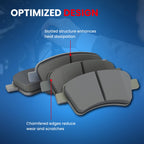 D1414 4X Front Posi Ceramic Brake Pads Fit for 2011-2021 Lincoln Navigator & 2010-2021 Ford Expedition & 2010-2017 Ford F150 Truck