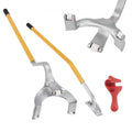 Tire Mount Demount Tool, 22.5-24.5 Inch Manual Steel Tire Changer Mount Demount Removal Tool, with Extra Bead Holder, Tubeless Truck Bead Breaker, 3 PCS Tire Changing Tools, Orange