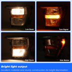 Halogen Headlight for 2021-2023 Ford F-150 XL/XLT, Driver Side