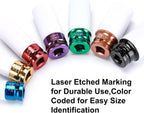 7PCS 1/2 Inch Drive Lug Nut Deep Impact Socket Set,Thin-Walled Wheel Rim Protector Socket,Color Coded,Metric,Cr-Mo
