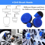 26Pcs Car Detailing Brush Set, Car Detailing Kit, Car Detailing Brushes, Car Cleaning Kit, Car Windshield Cleaning Tool, Professional Car Care Kit - Car Wash Brush Kit for Interior Exterior Wheels