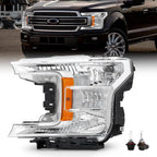 2018–2020 Ford F-150Driver Side Headlight Assembly – Left Side, Bulbs Included