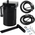 Oil Catch Can Baffled Oil Separator Tank Compatible with Ford F150 5.0L 2.7EB 3.5EB 11-22, Expedition 3.5L Ecoboost 18-22 350Ml Black