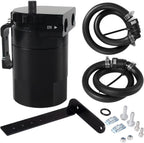 Oil Catch Can Baffled Oil Separator Tank Compatible with Ford F150 5.0L 2.7EB 3.5EB 11-22, Expedition 3.5L Ecoboost 18-22 350Ml Black