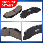 D1414 4X Front Posi Ceramic Brake Pads Fit for 2011-2021 Lincoln Navigator & 2010-2021 Ford Expedition & 2010-2017 Ford F150 Truck
