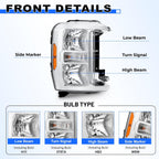 Headlight Compatible with 2023-2025 Ford F250 F350 XL XLT Super Duty FO2503429 Pc3Z-13008-H(Passenger Side (Right))