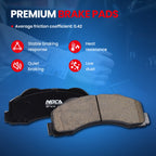 D1414 4X Front Posi Ceramic Brake Pads Fit for 2011-2021 Lincoln Navigator & 2010-2021 Ford Expedition & 2010-2017 Ford F150 Truck