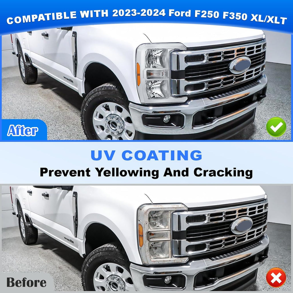 Headlight Compatible with 2023-2025 Ford F250 F350 XL XLT Super Duty FO2503429 Pc3Z-13008-H(Passenger Side (Right))