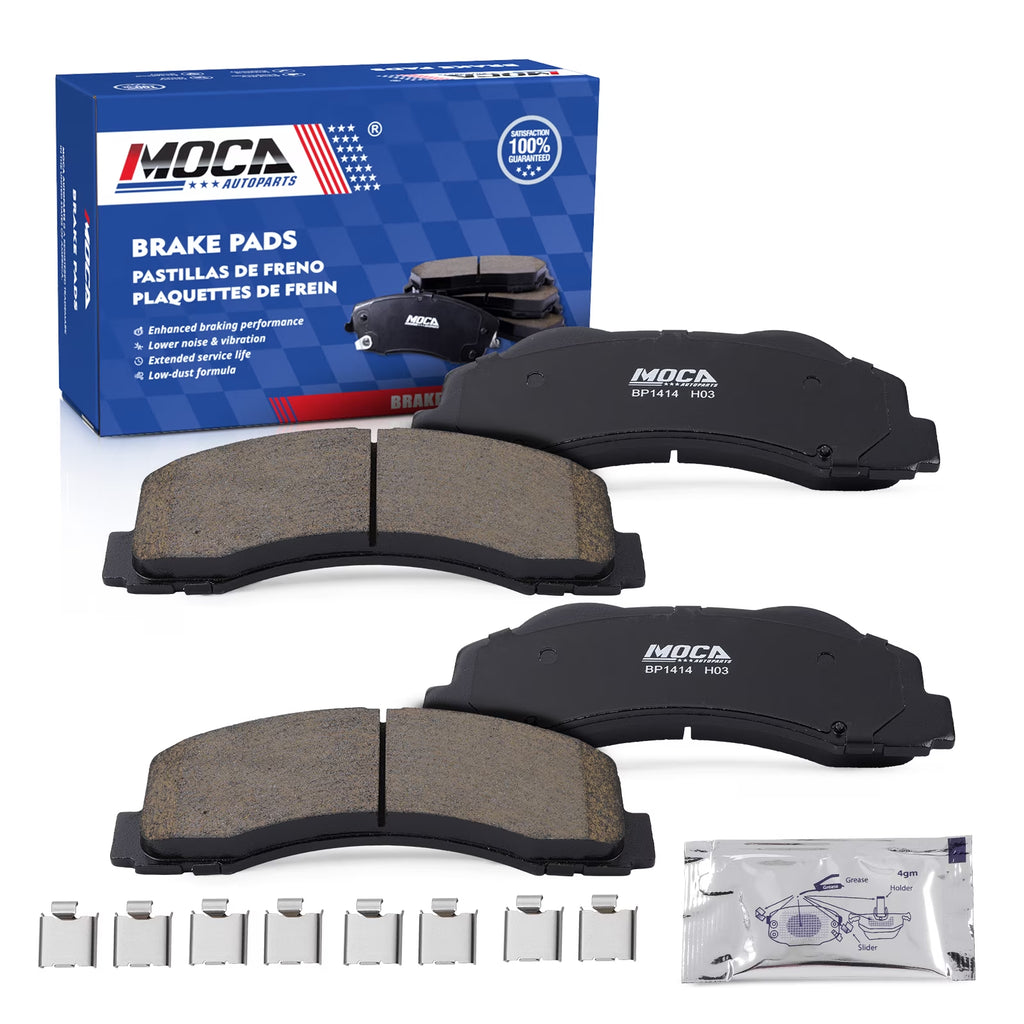 D1414 4X Front Posi Ceramic Brake Pads Fit for 2011-2021 Lincoln Navigator & 2010-2021 Ford Expedition & 2010-2017 Ford F150 Truck