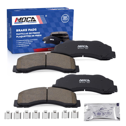 D1414 4X Front Posi Ceramic Brake Pads Fit for 2011-2021 Lincoln Navigator & 2010-2021 Ford Expedition & 2010-2017 Ford F150 Truck